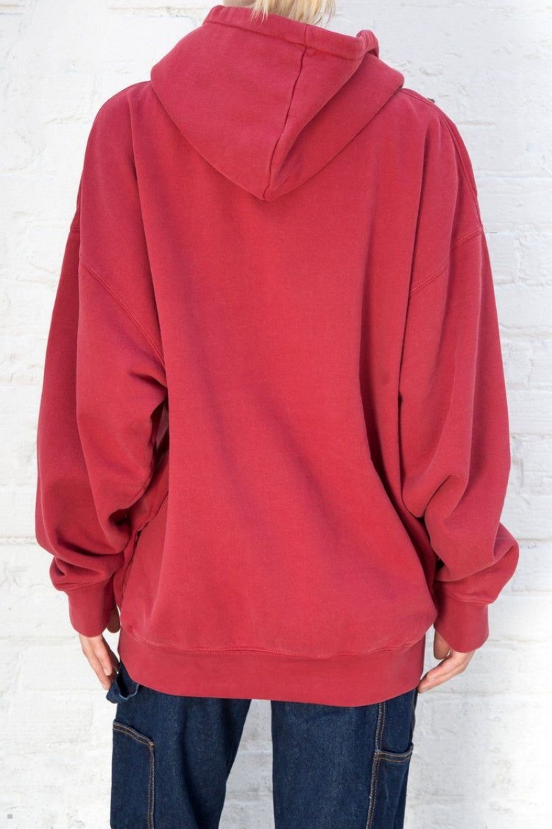 Sweat a Capuche Brandy Melville Christy Rouge | HFO-20051831